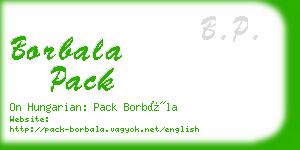 borbala pack business card